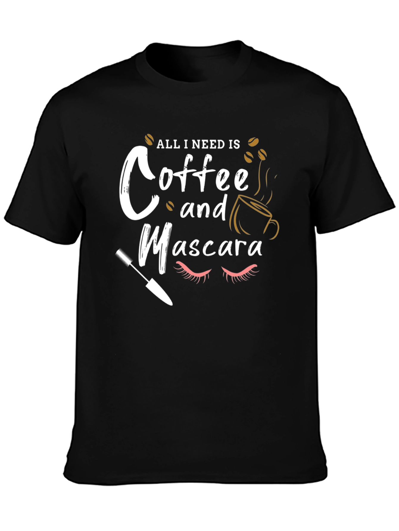 Coffee and Mascara Graphic T-Shirt