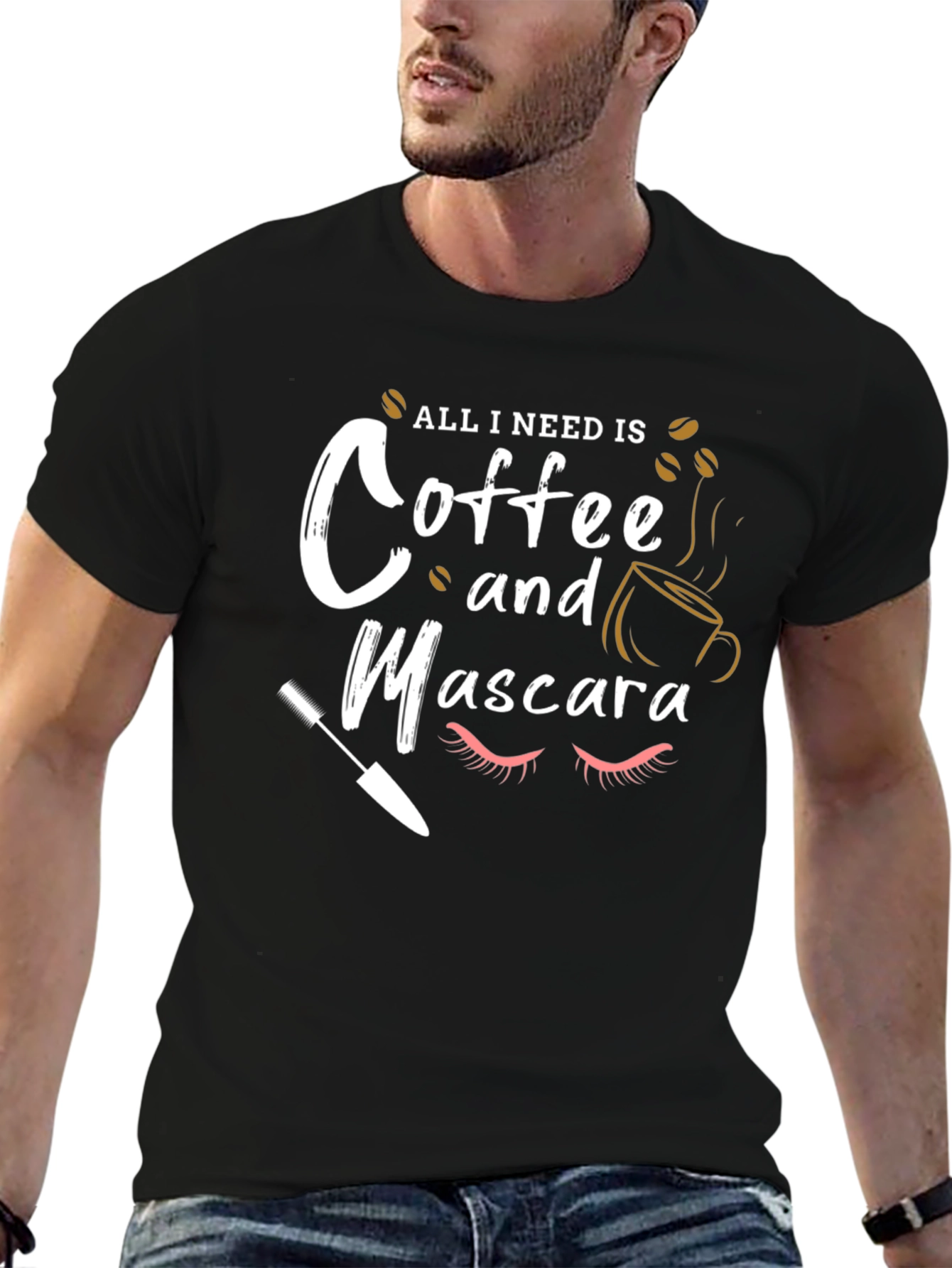 Coffee and Mascara Graphic T-Shirt