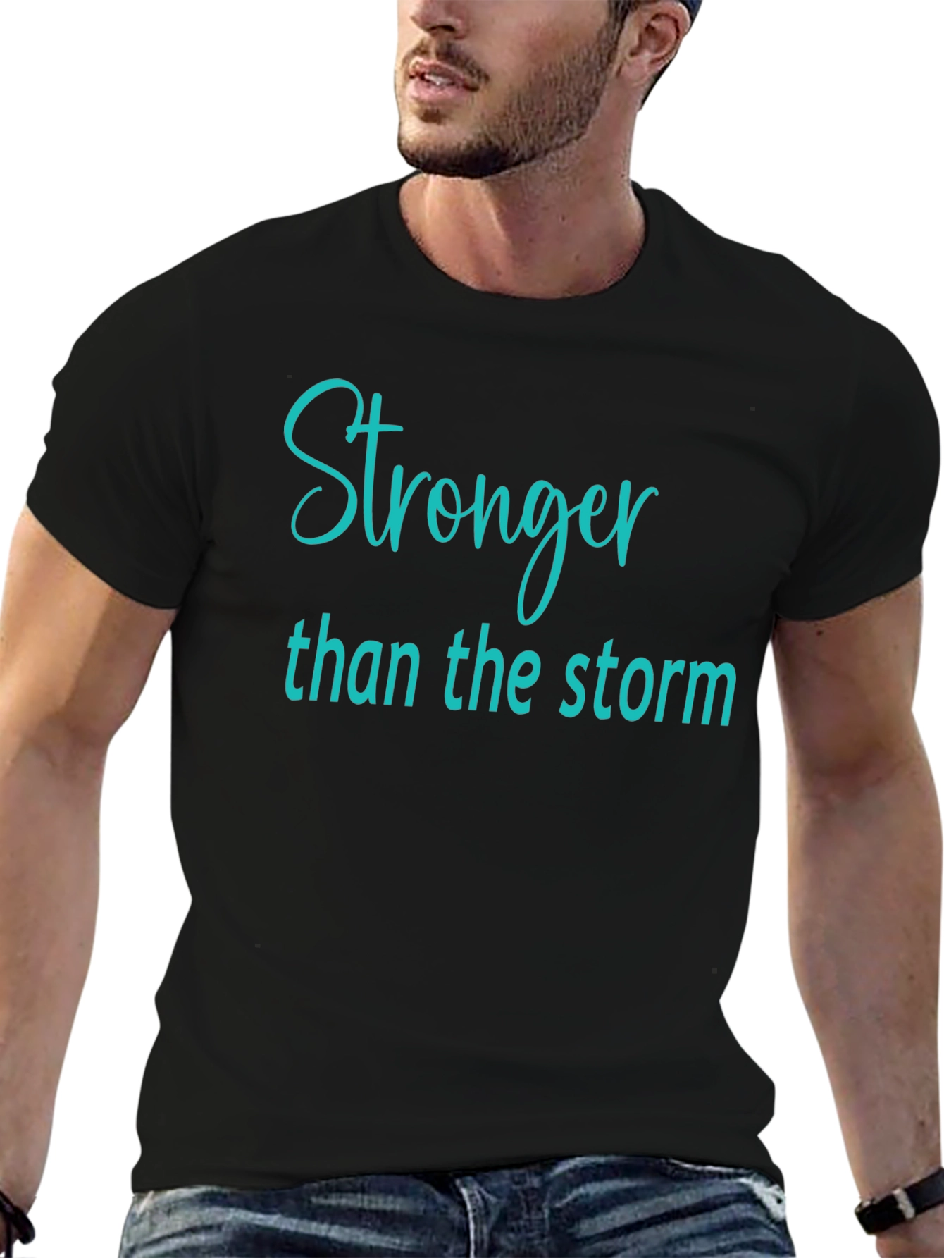 Stronger Than The Storm Black T-Shirt