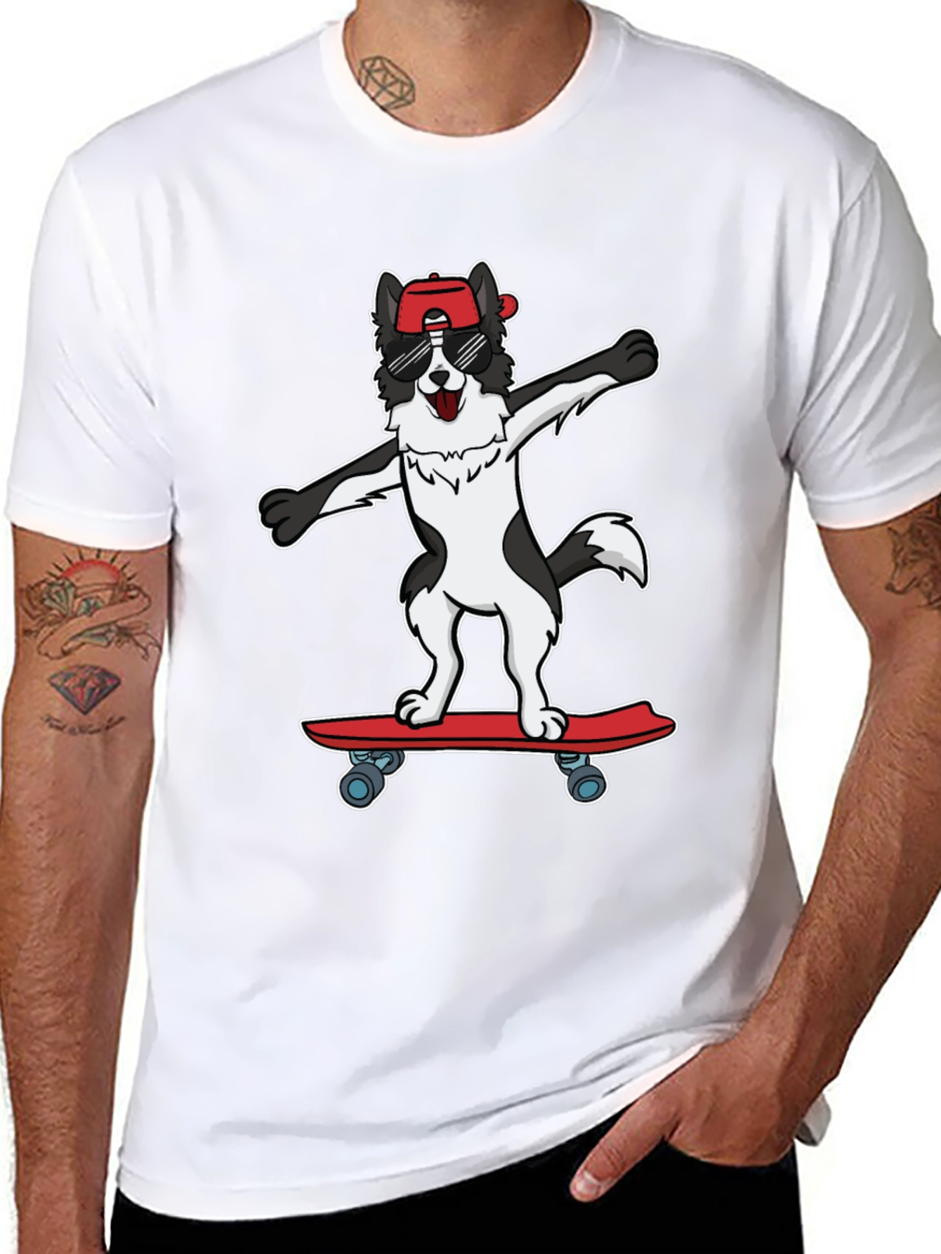 Cool Dog Skateboard T-Shirt - Unisex
