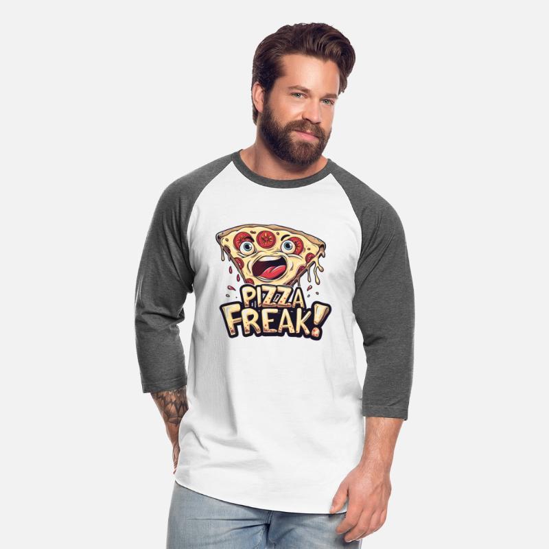 PIZZA FREAK FAST FOOD LOVER FUNNY FACE