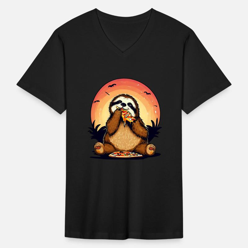 Pizza sloth at sunset