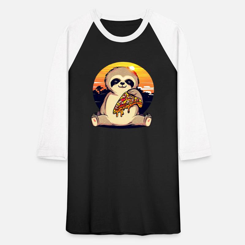 Pizza sloth at sunset