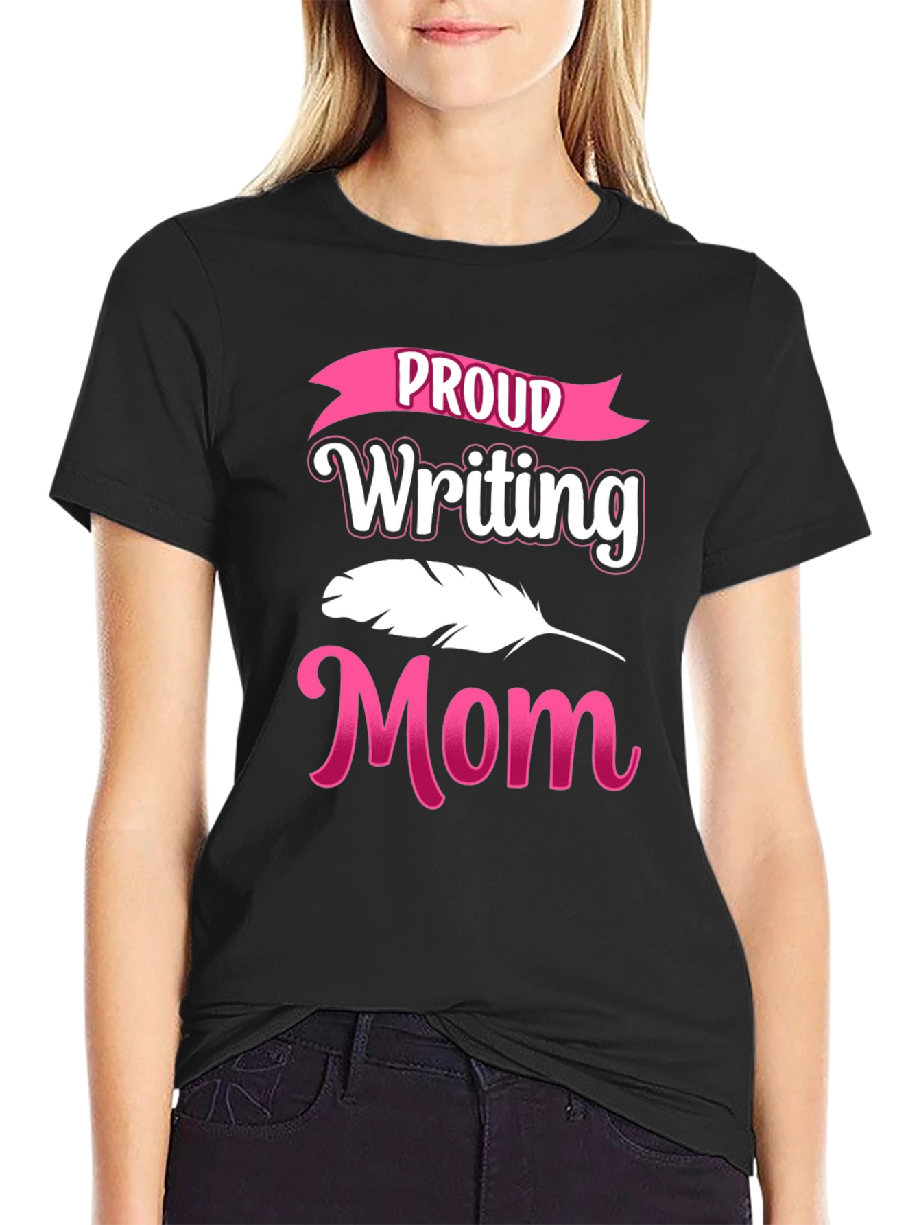Proud Writing Mom Graphic T-Shirt