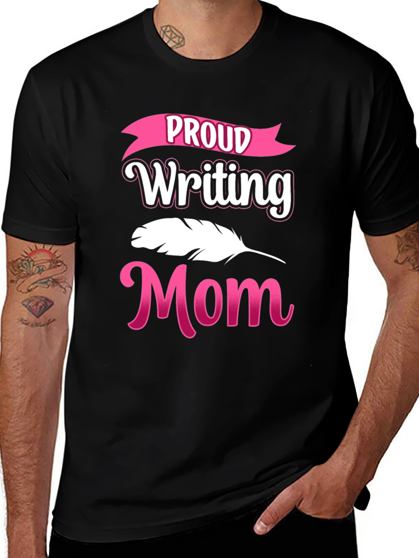 Proud Writing Mom Graphic T-Shirt