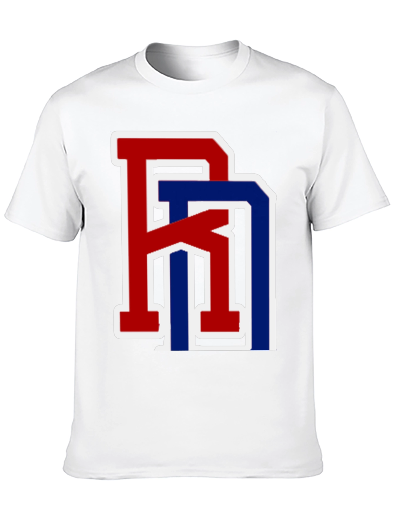 Stylish Two-Tone Initials Tee