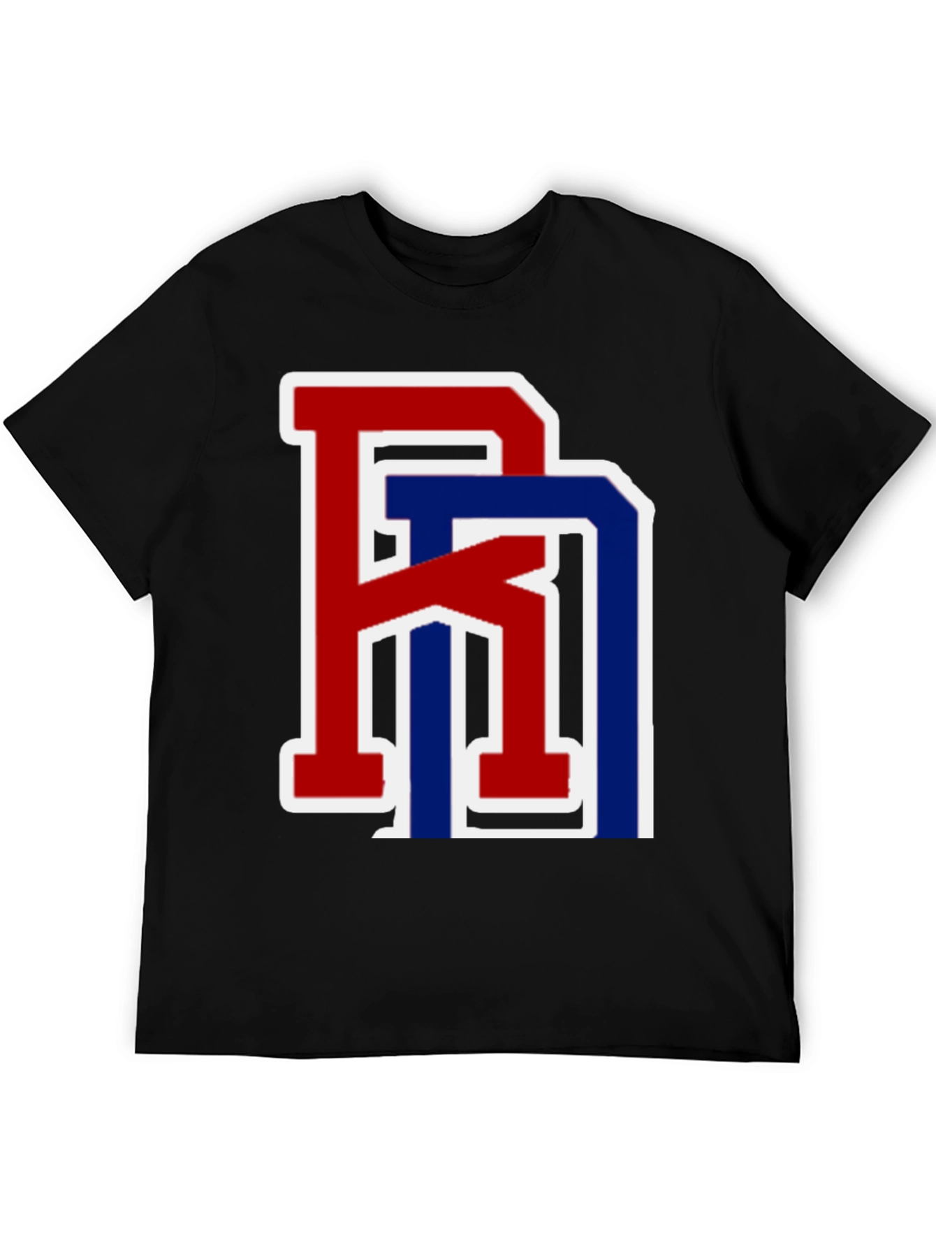Stylish Two-Tone Initials Tee