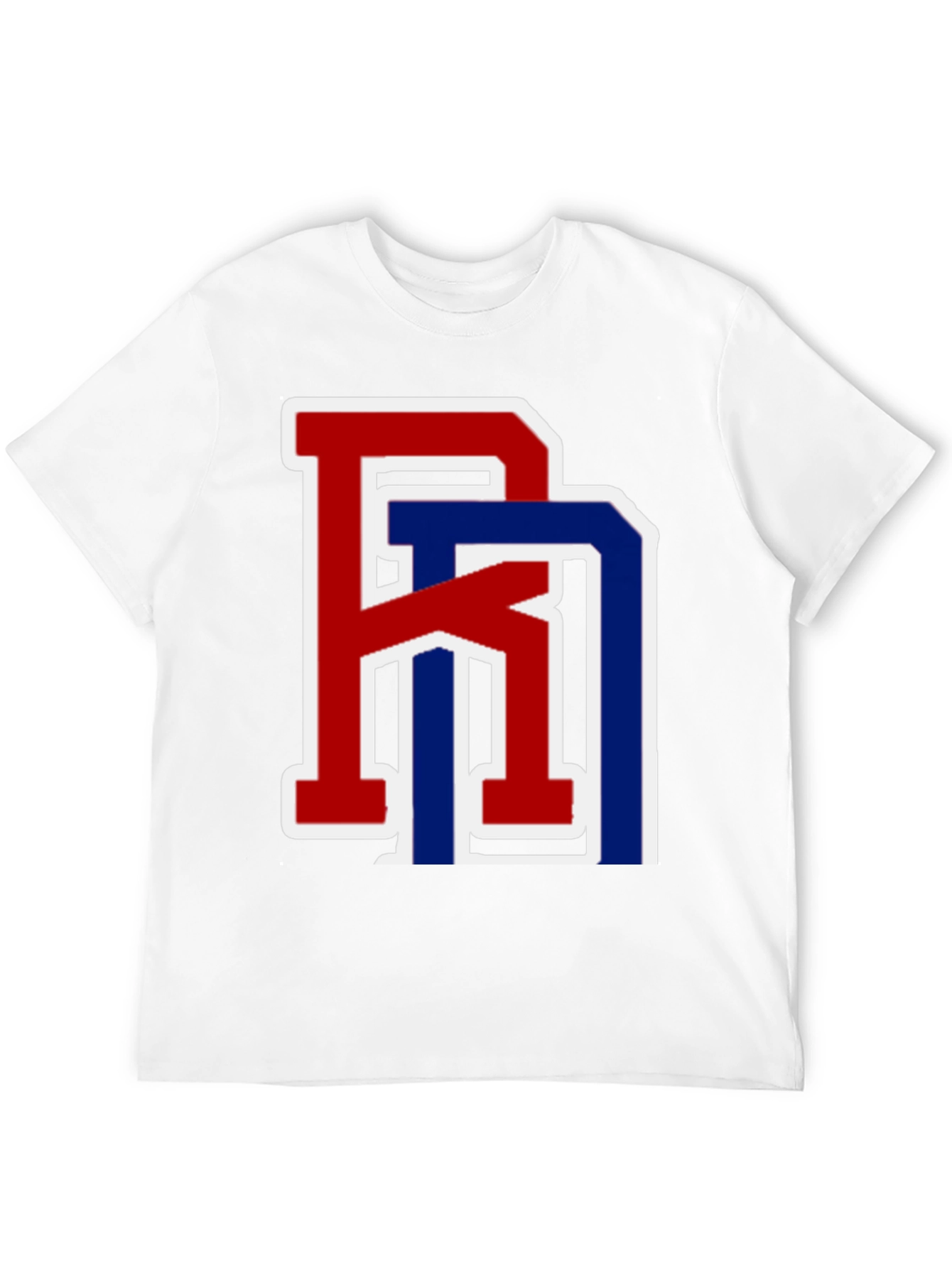 Stylish Two-Tone Initials Tee