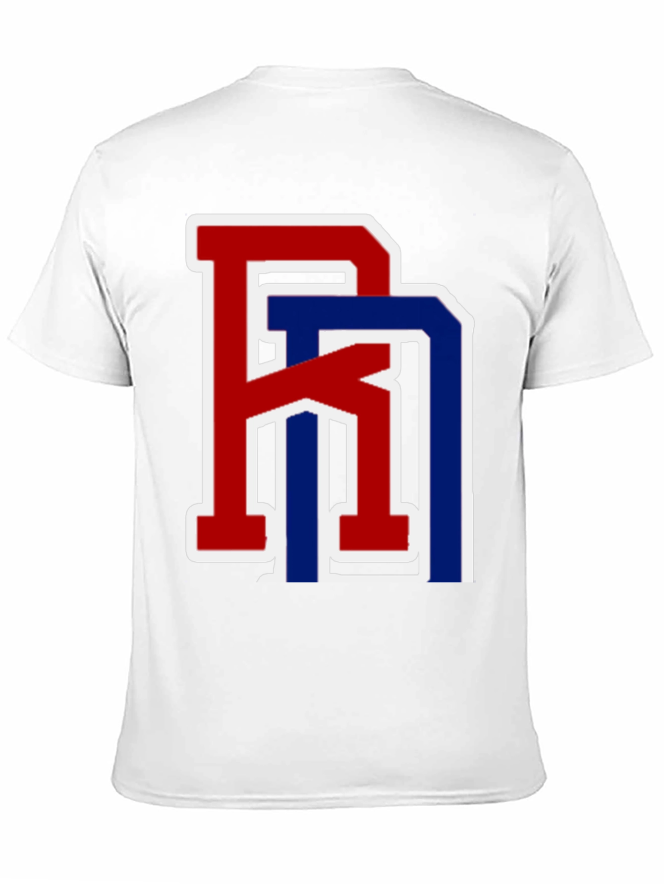 Stylish Two-Tone Initials Tee