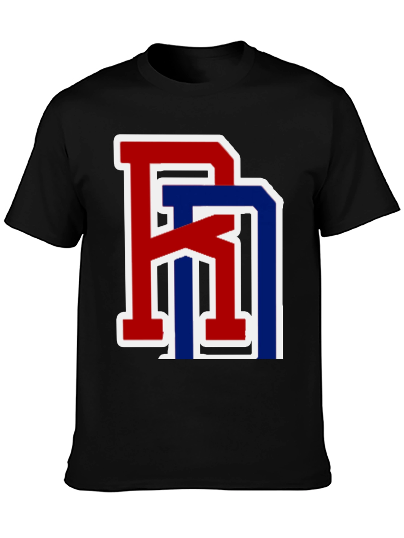 Stylish Two-Tone Initials Tee