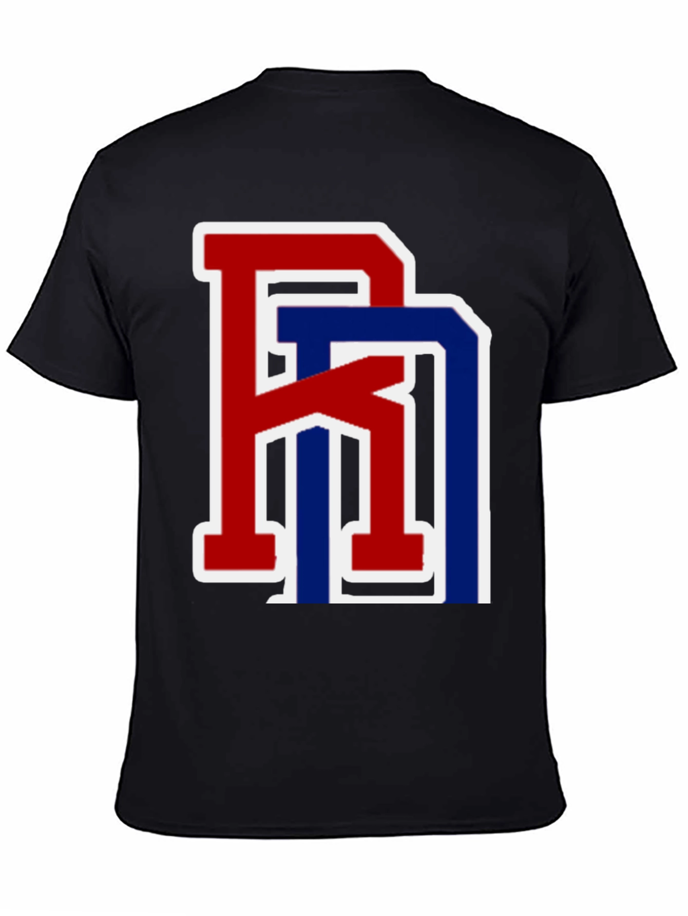 Stylish Two-Tone Initials Tee
