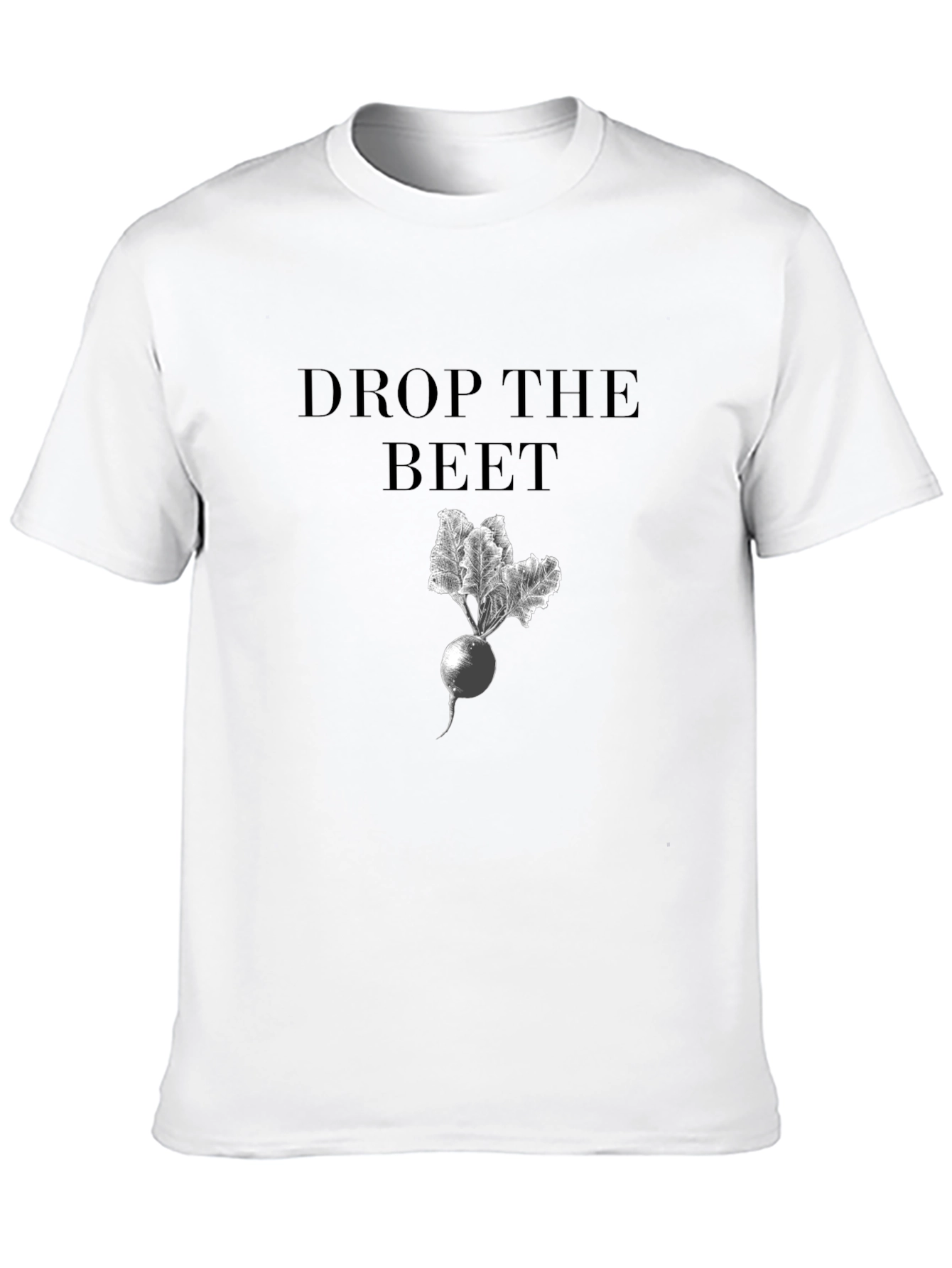 Drop the Beet Graphic Tee - Trendy Black T-Shirt