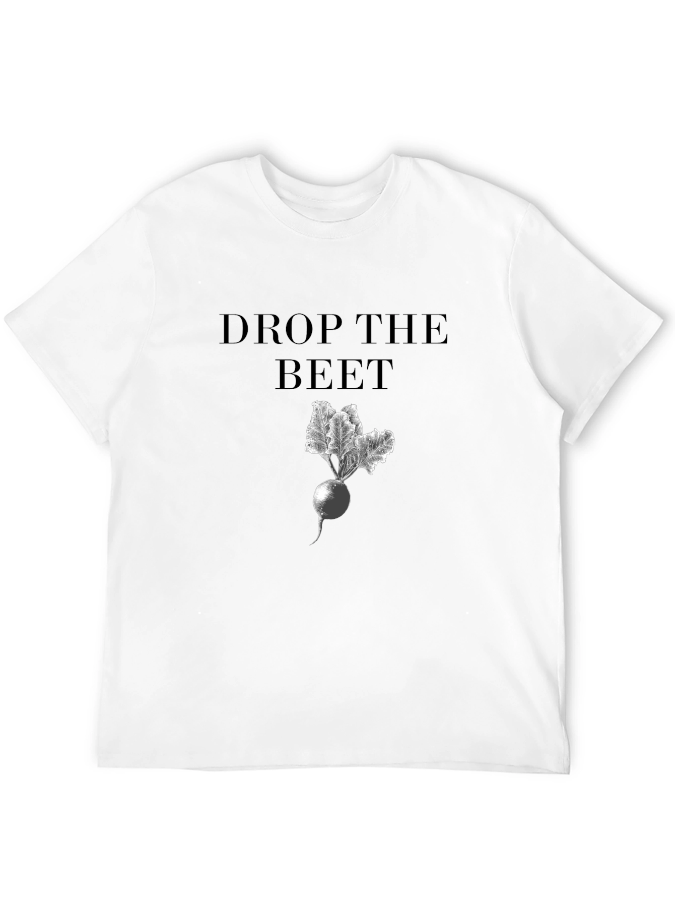 Drop the Beet Graphic Tee - Trendy Black T-Shirt