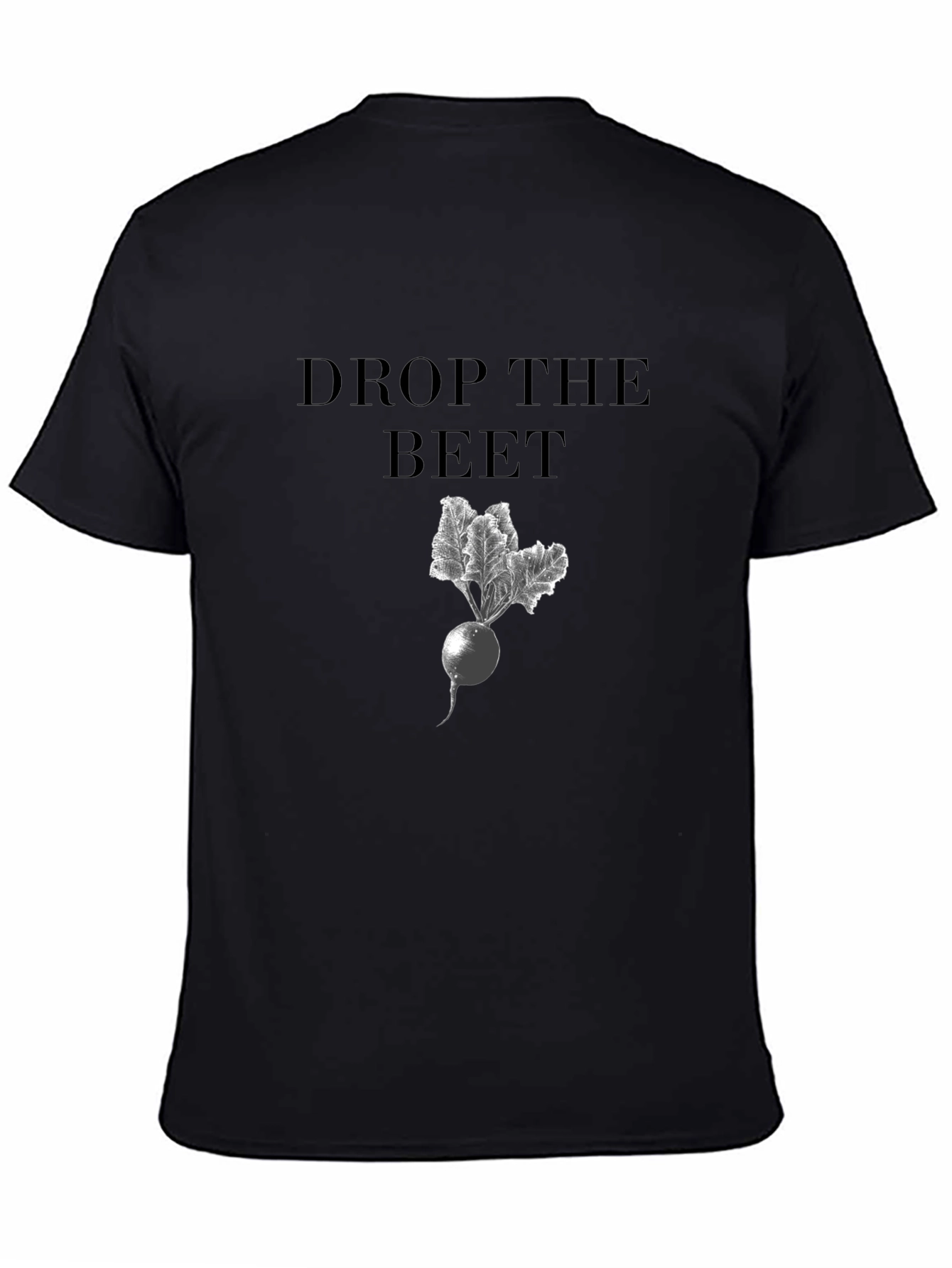 Drop the Beet Graphic Tee - Trendy Black T-Shirt