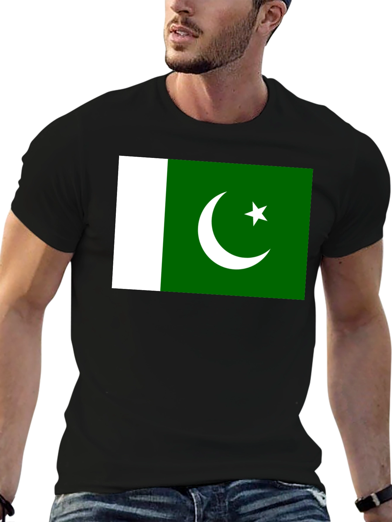 Pakistan Flag T-Shirt - Black Cotton Tee