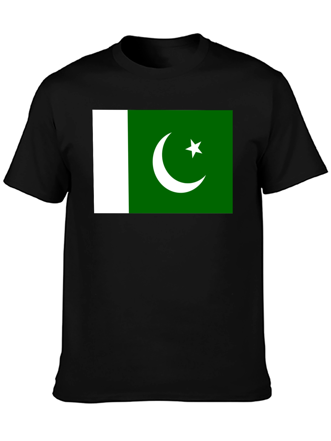 Pakistan Flag T-Shirt - Black Cotton Tee
