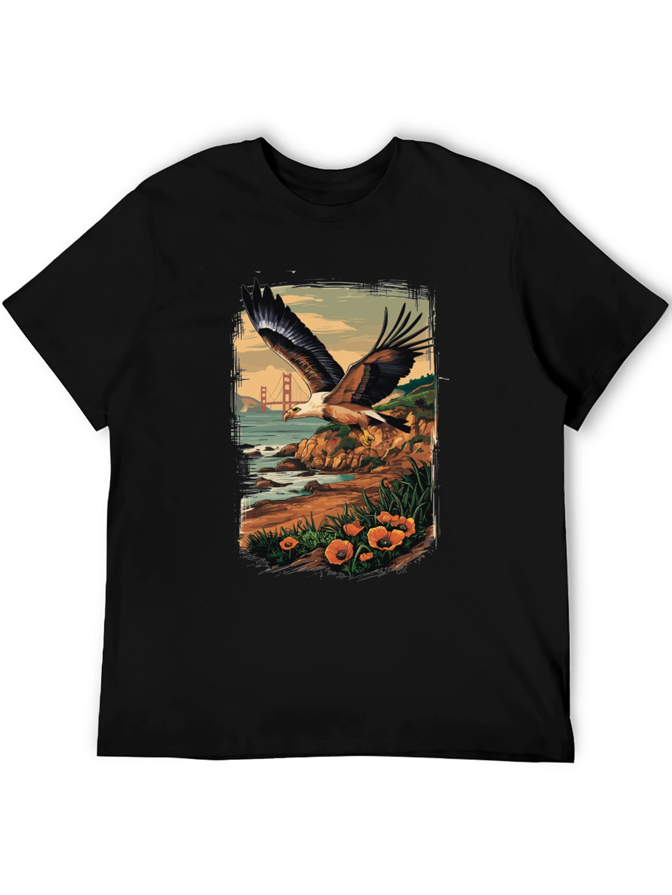 Eagle Golden Gate Bridge T-Shirt