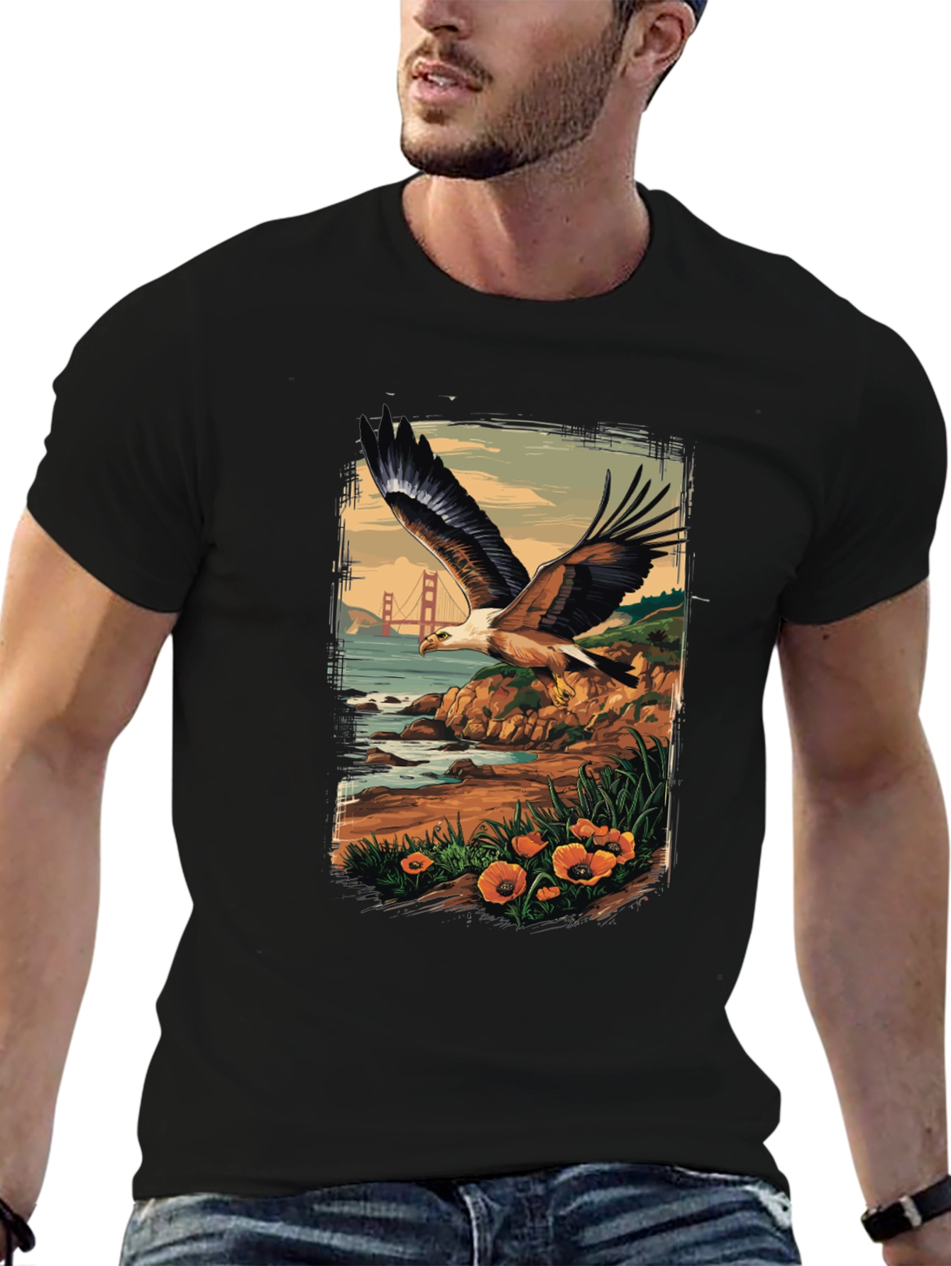 Eagle Golden Gate Bridge T-Shirt