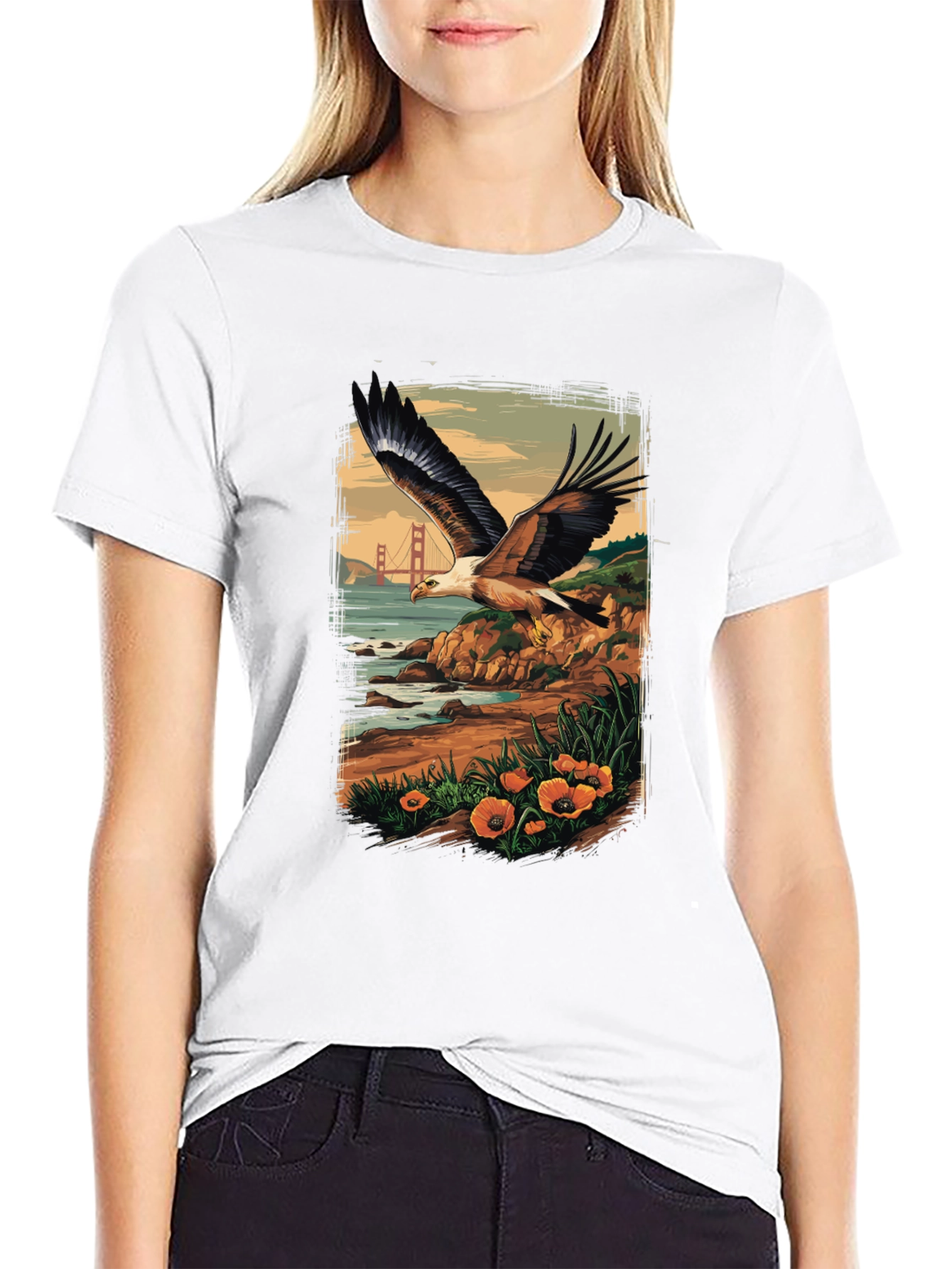 Eagle Golden Gate Bridge T-Shirt