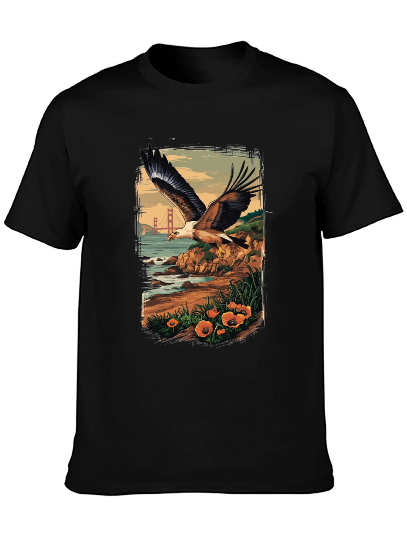 Eagle Golden Gate Bridge T-Shirt