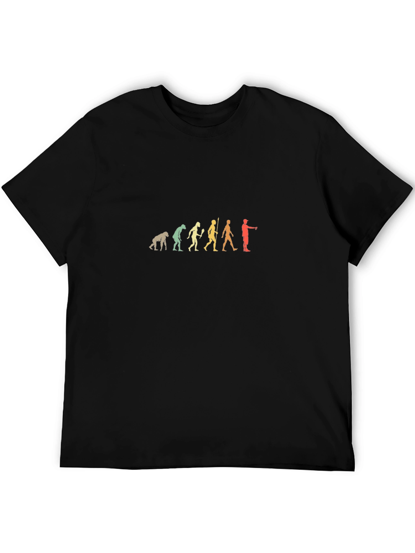 Evolution of Man Graphic Tee - Black Cotton T-Shirt