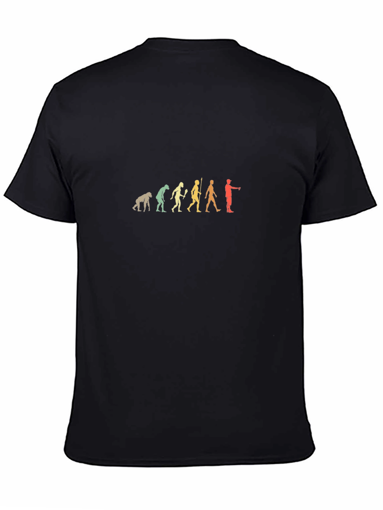 Evolution of Man Graphic Tee - Black Cotton T-Shirt