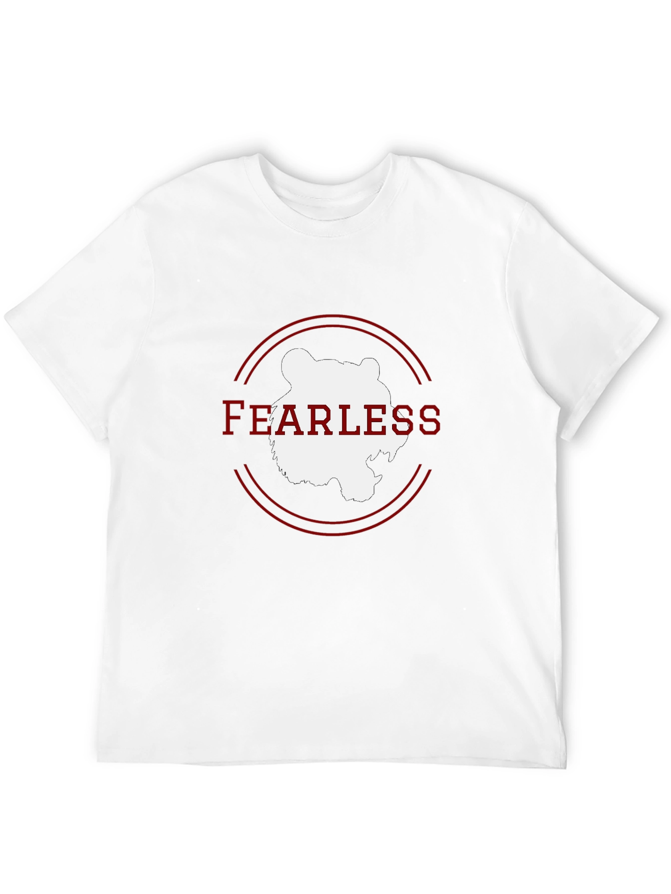 Fearless Bear Graphic Tee - Black Cotton Blend