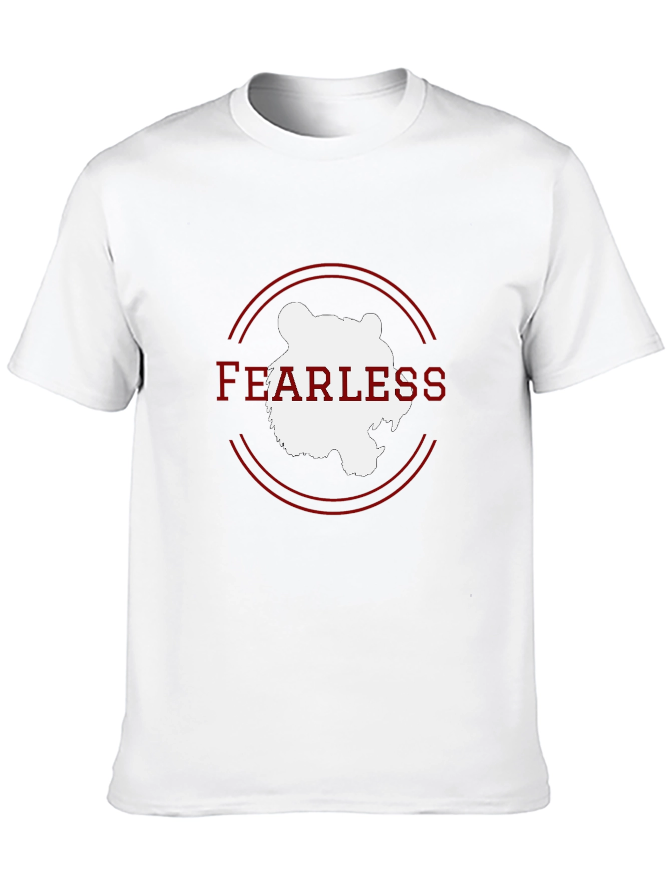 Fearless Bear Graphic Tee - Black Cotton Blend