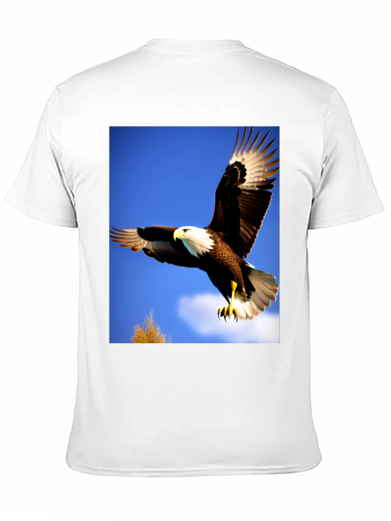 Eagle Flight Graphic Tee - Bold Black Cotton T-Shirt