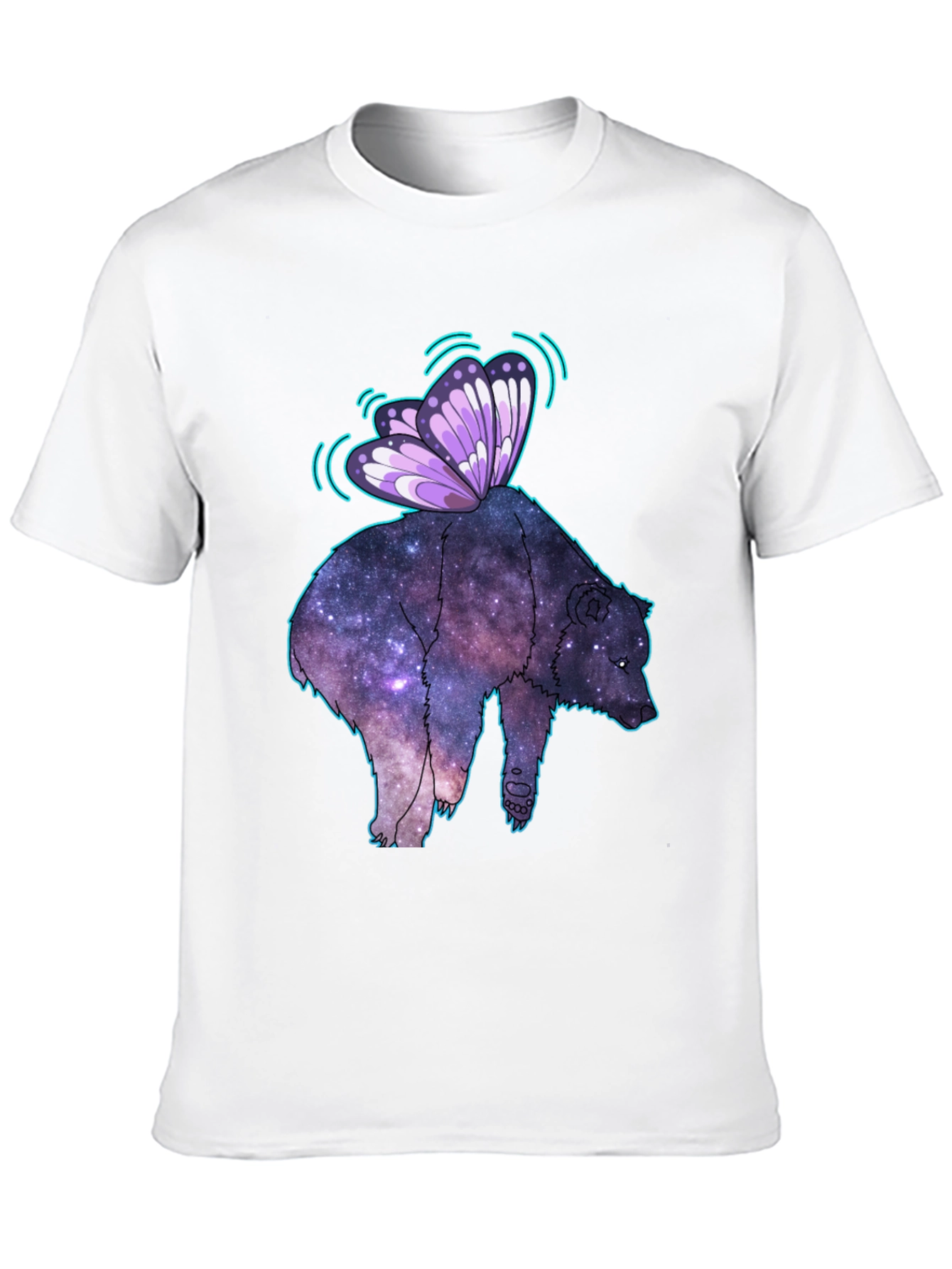 Cosmic Bear Butterfly T-Shirt - Galaxy Animal Tee