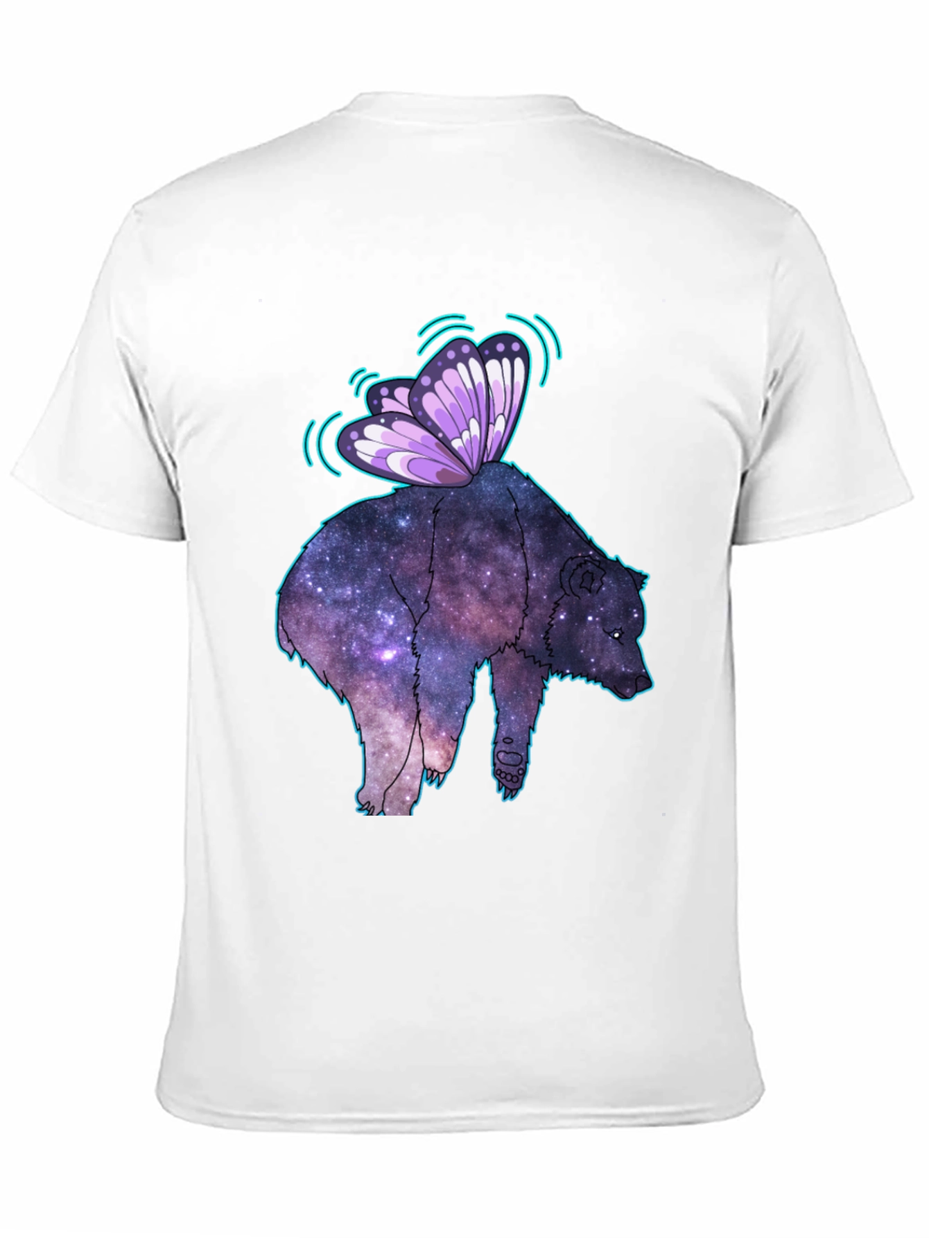Cosmic Bear Butterfly T-Shirt - Galaxy Animal Tee