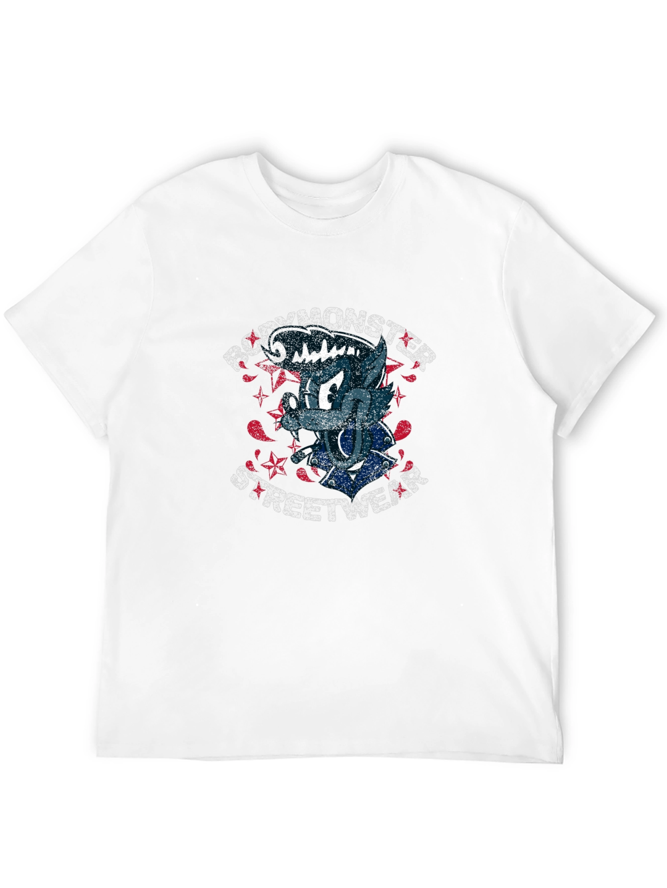 Cartoon Wolf Streetwear T-Shirt