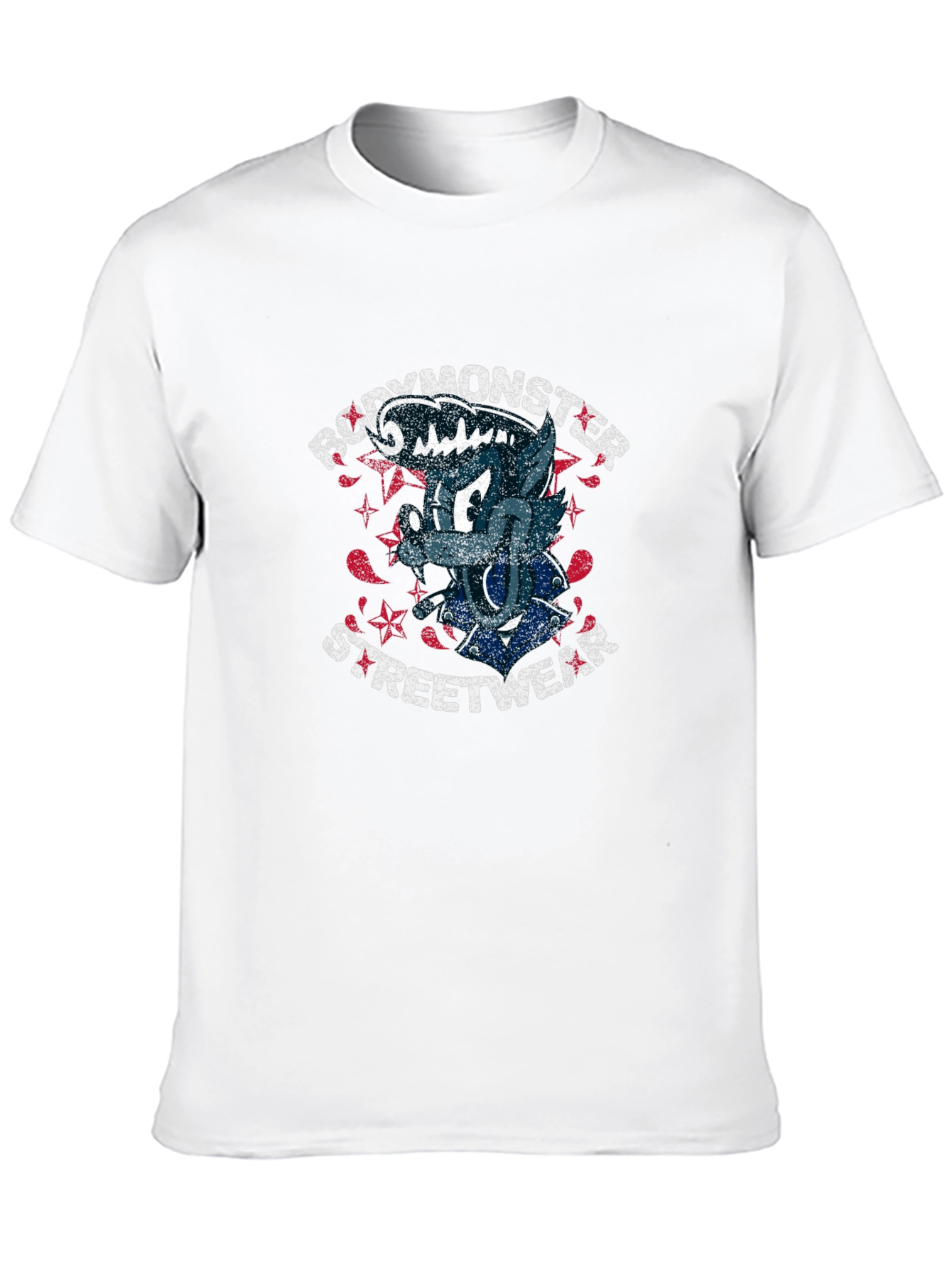 Cartoon Wolf Streetwear T-Shirt