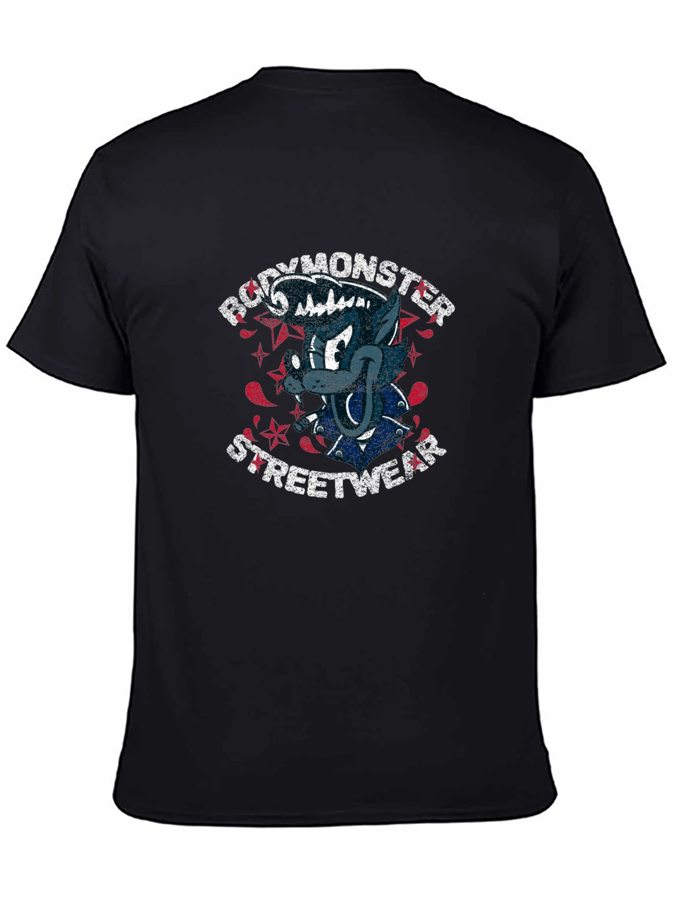 Cartoon Wolf Streetwear T-Shirt