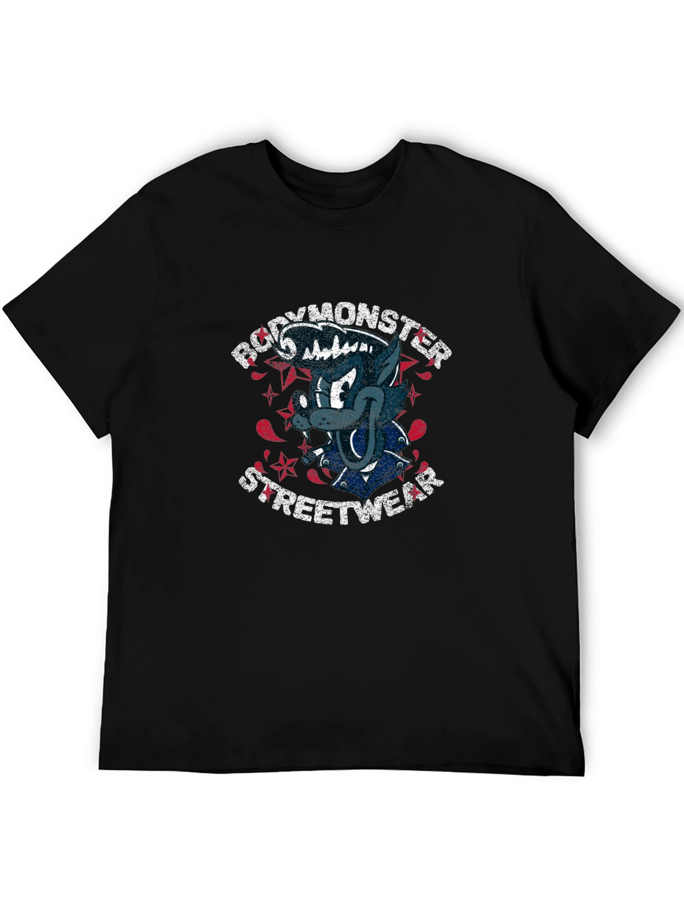Cartoon Wolf Streetwear T-Shirt