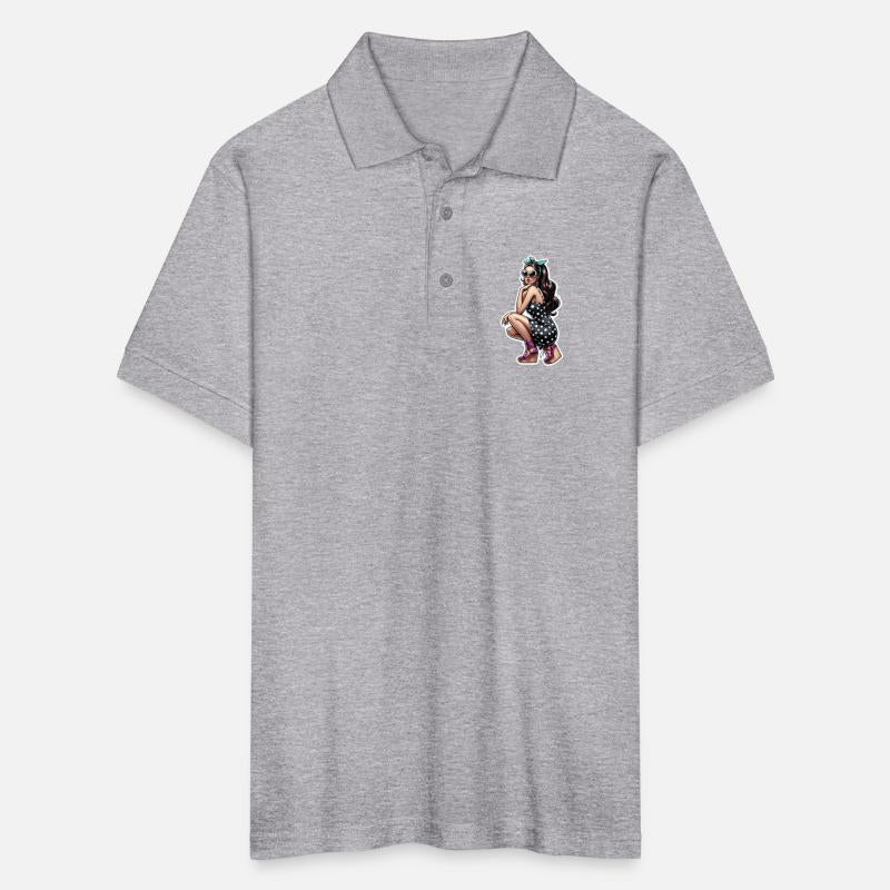 Polka Dot Retro Pin-Up Illustration