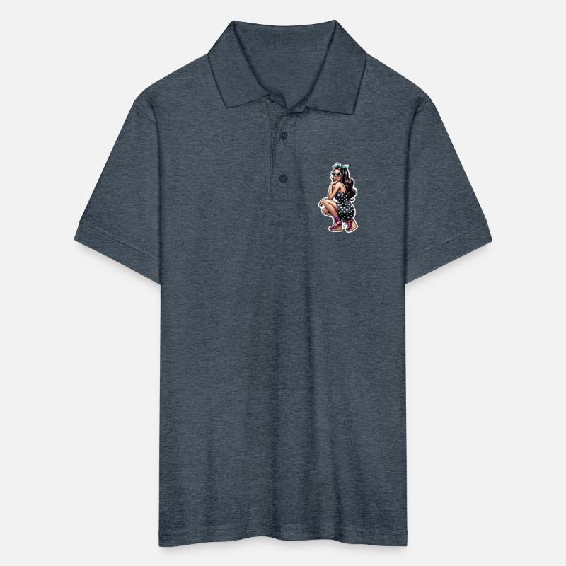 Polka Dot Retro Pin-Up Illustration