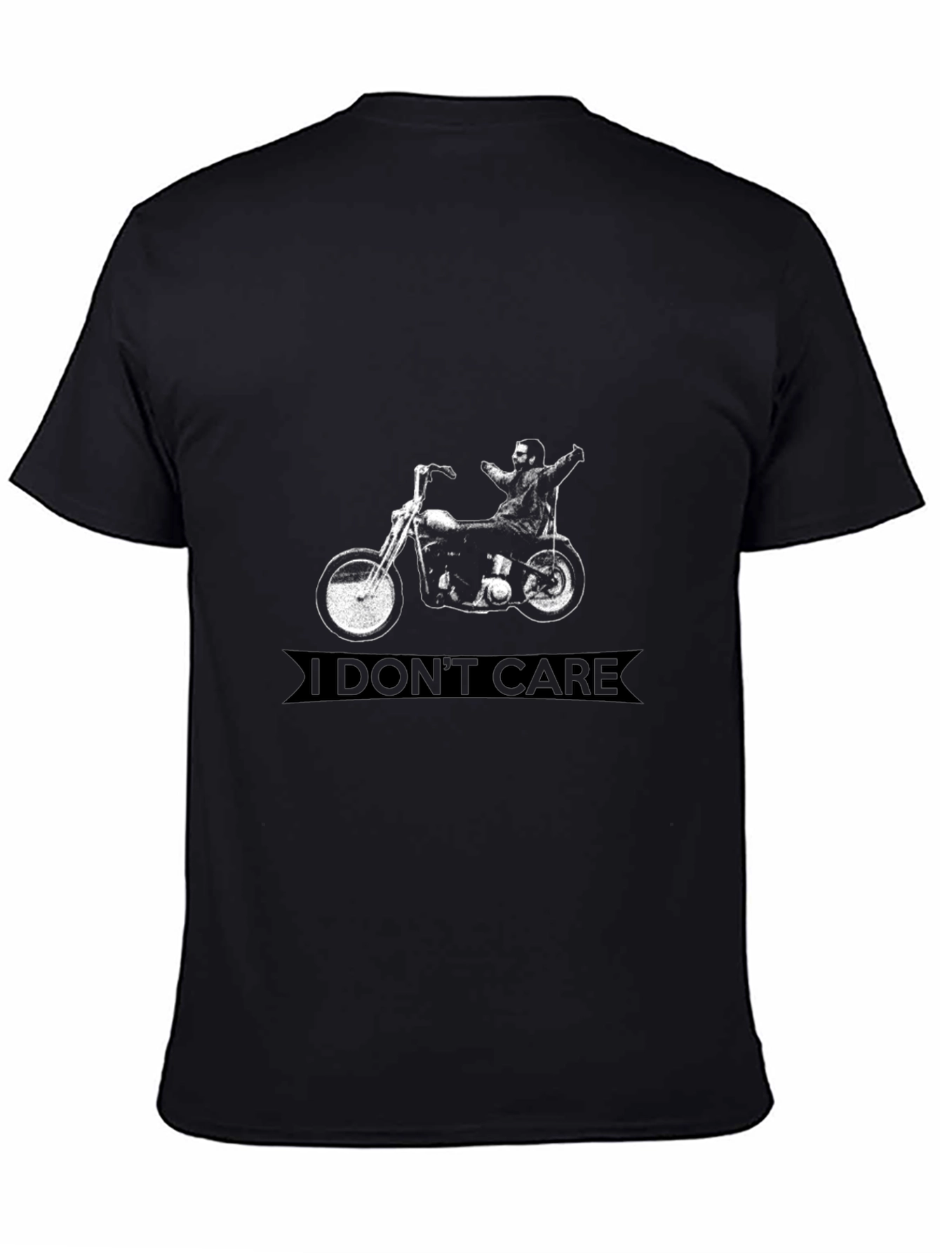 I Dont Care Motorcycle Graphic T-Shirt