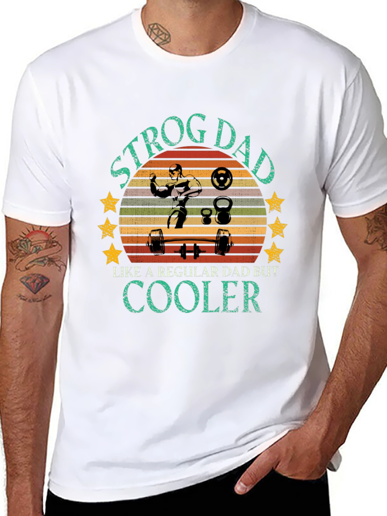 Strog Dad Graphic T-Shirt - Cooler Dad