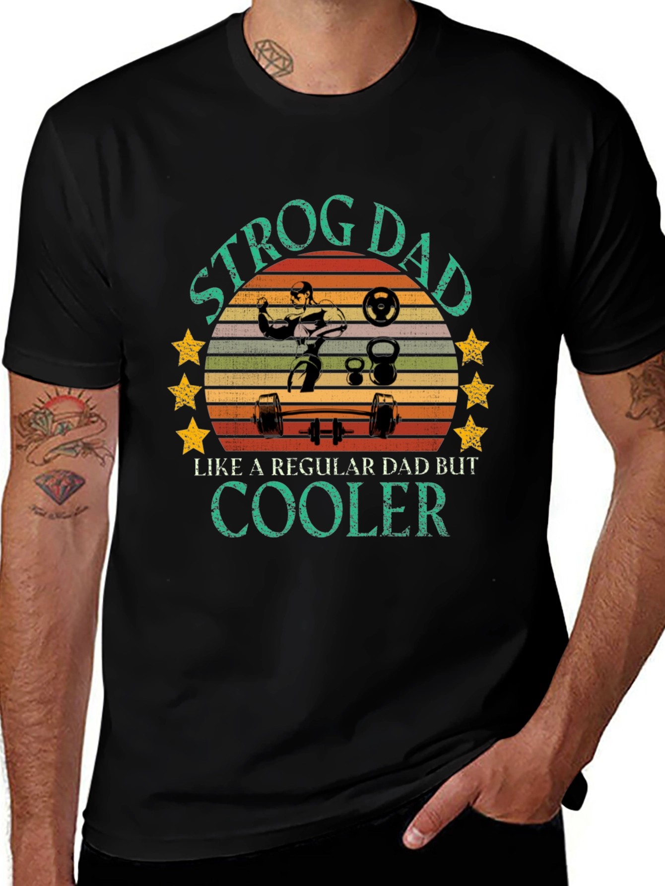 Strog Dad Graphic T-Shirt - Cooler Dad