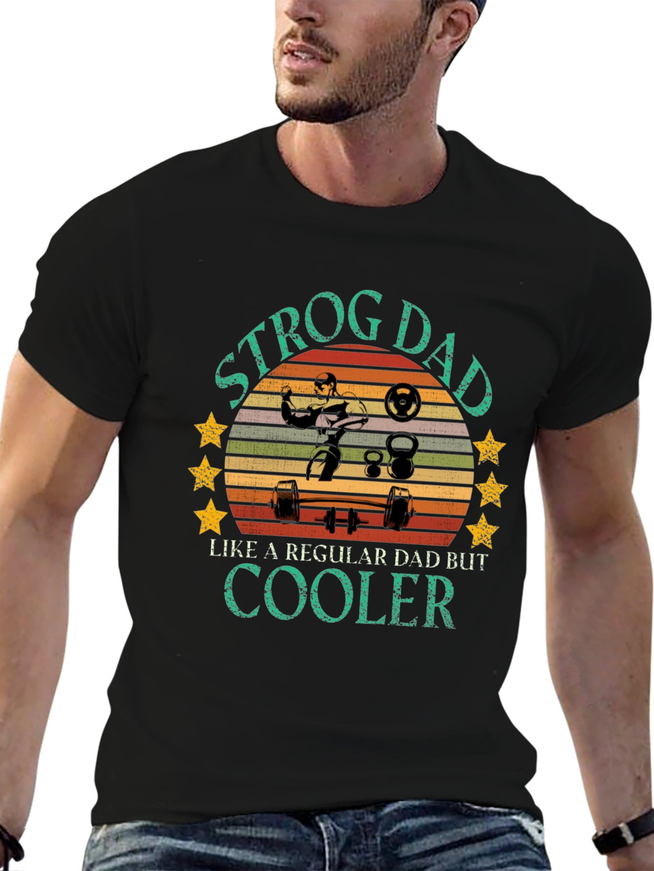 Strog Dad Graphic T-Shirt - Cooler Dad