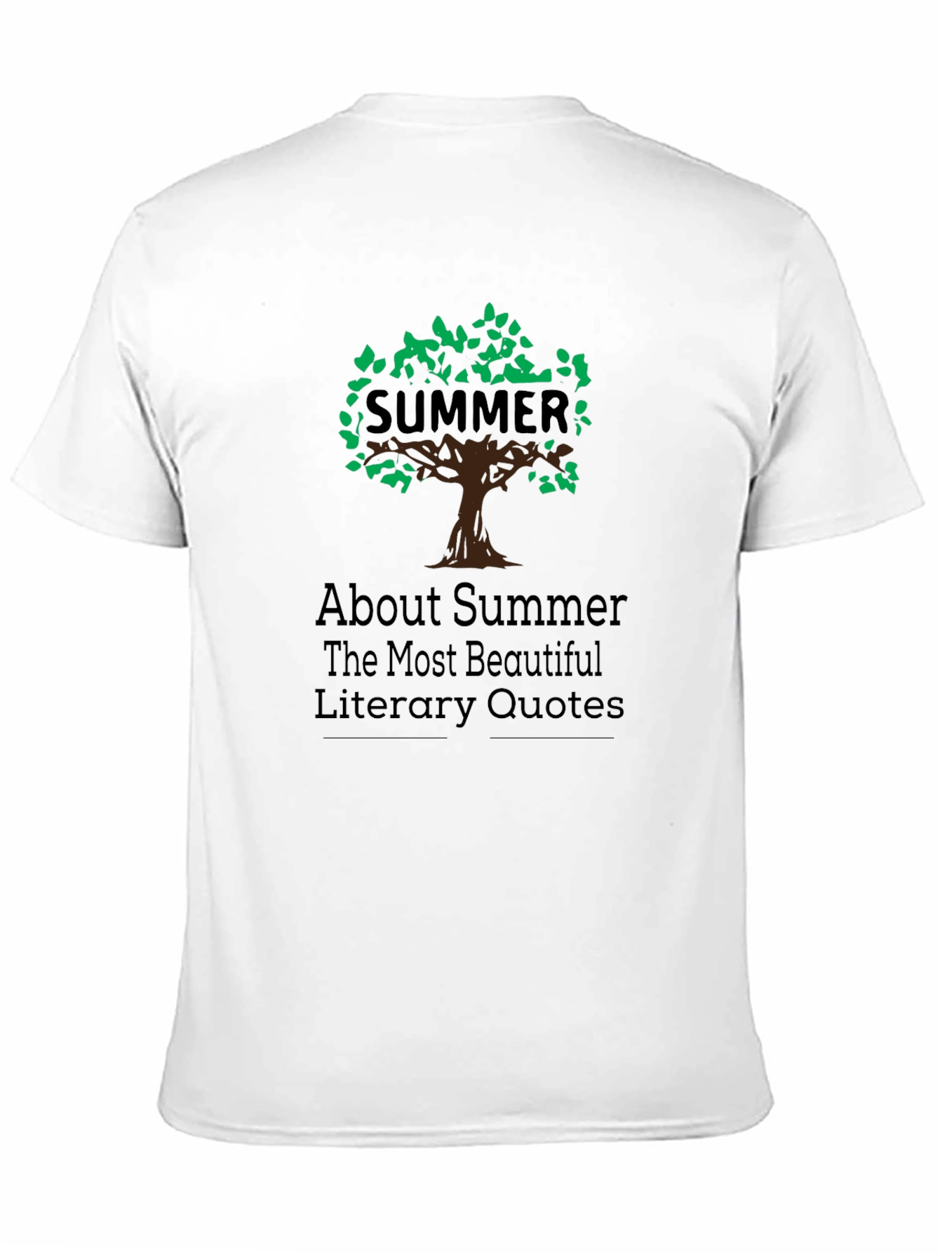 Summer Literary Quotes Black T-Shirt