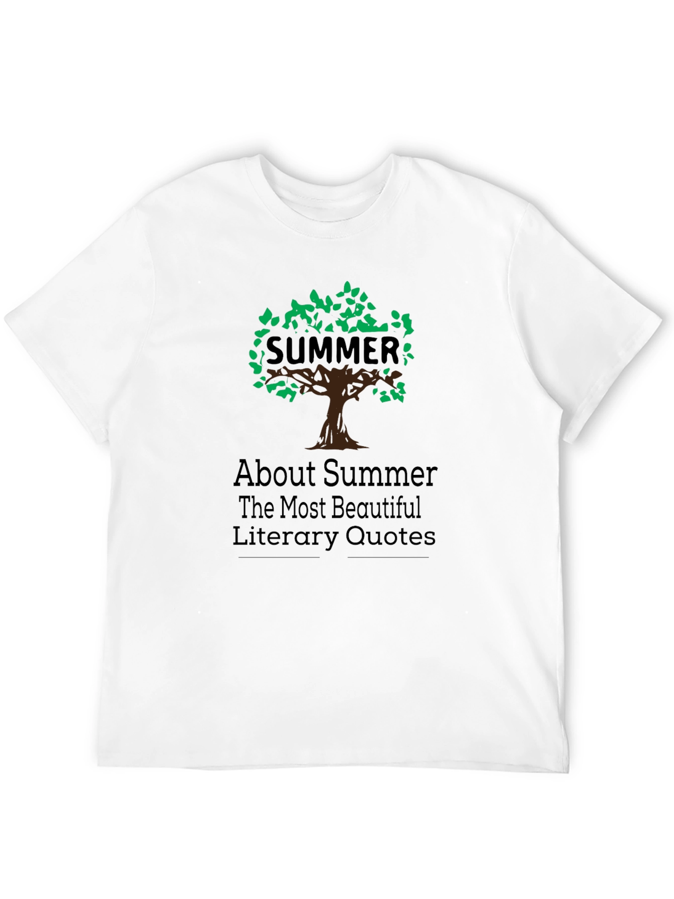 Summer Literary Quotes Black T-Shirt