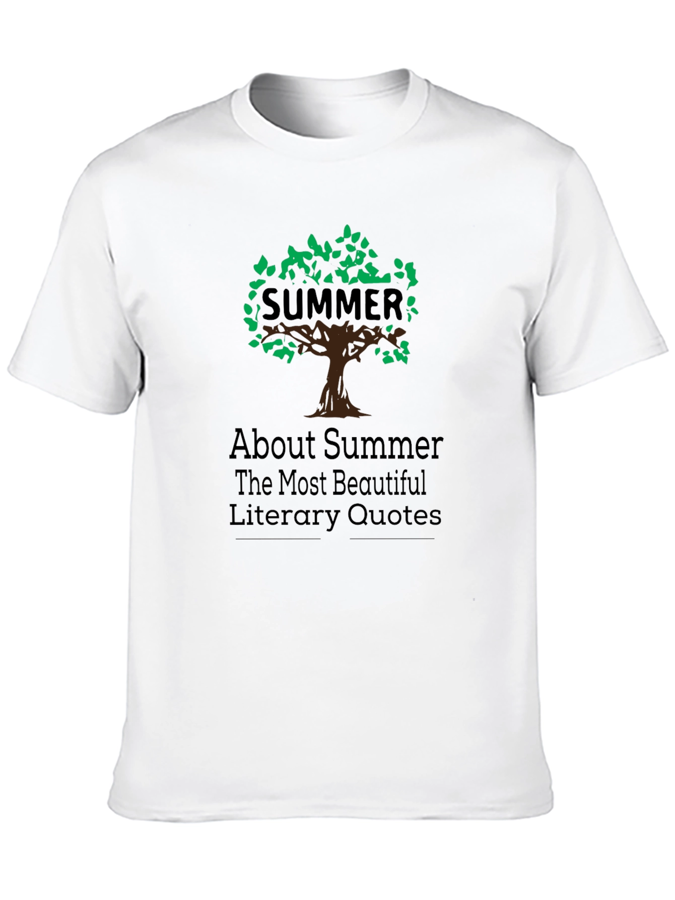 Summer Literary Quotes Black T-Shirt
