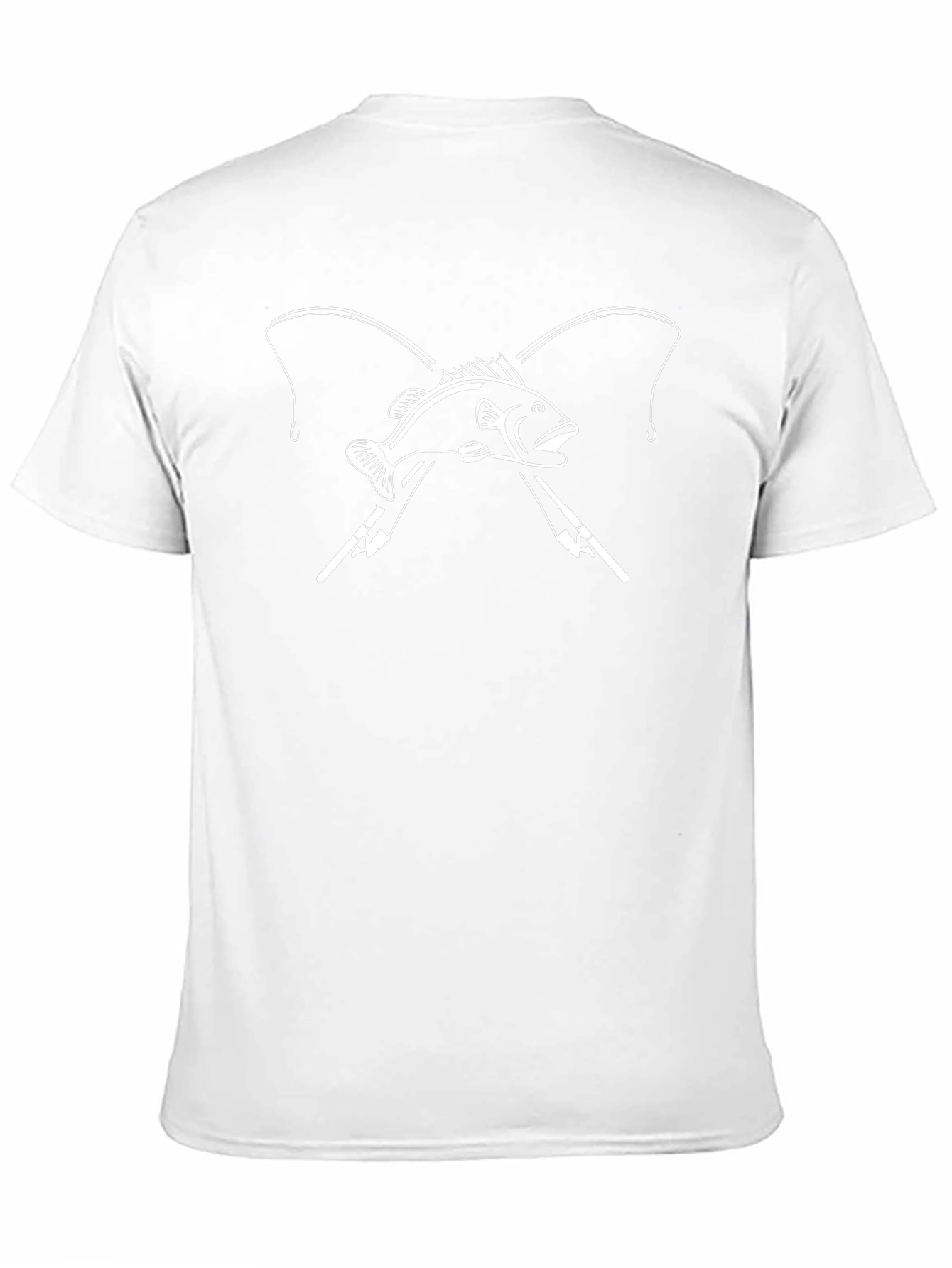 Fishing T-Shirt: Bass & Rods Graphic Tee
