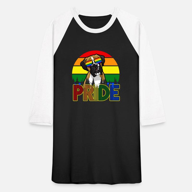 PRIDE Rainbow Boxer Dog with Sunglasses LGBT Gay