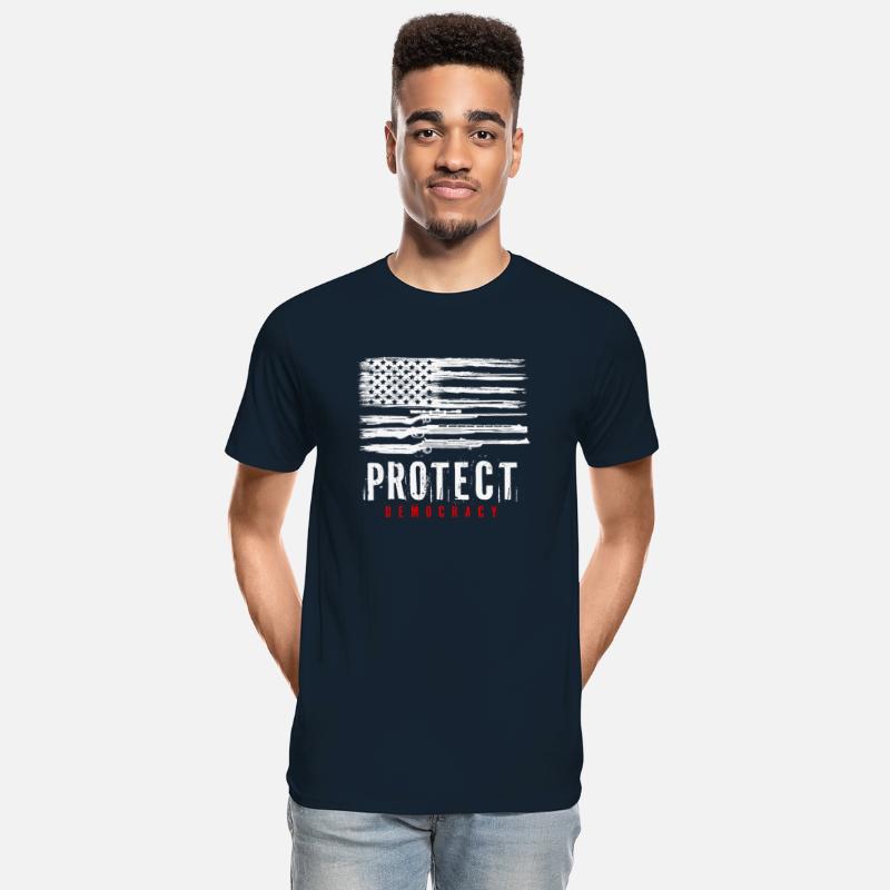 Protect Democrac Distressed US Flag