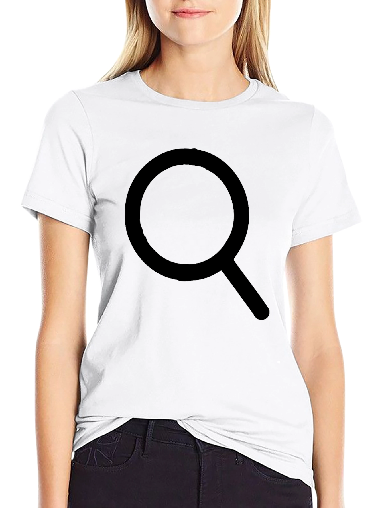Mens Black T-Shirt - Search Design
