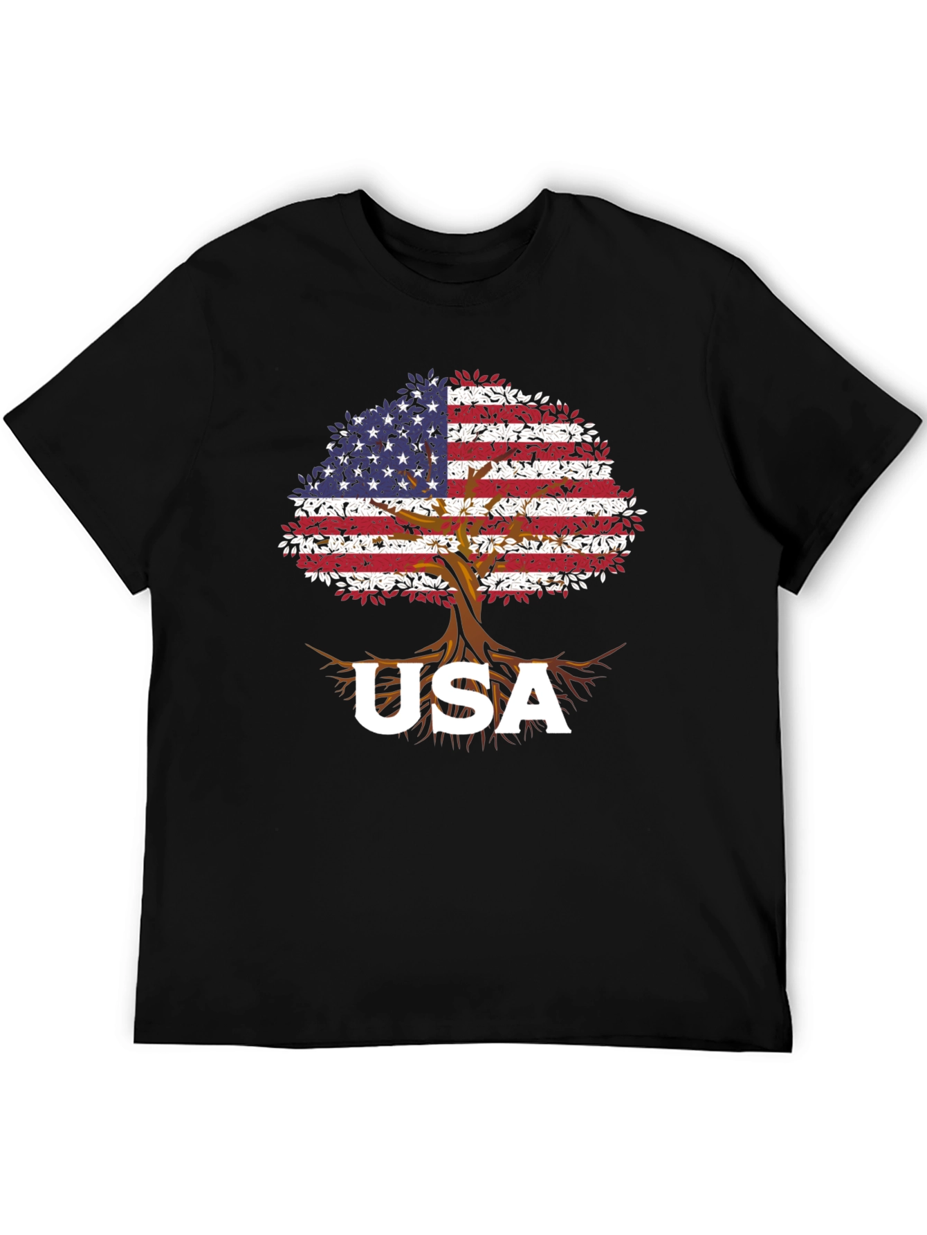 USA Flag Tree T-Shirt - Patriotic Pride