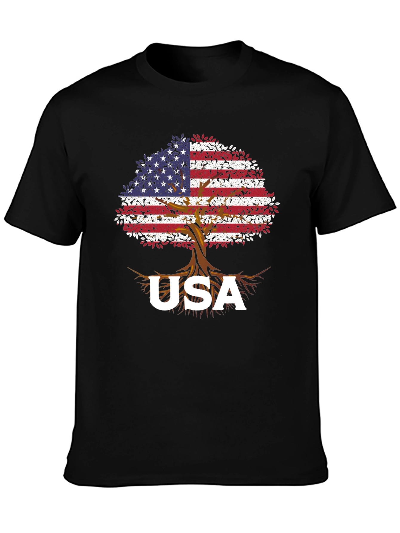 USA Flag Tree T-Shirt - Patriotic Pride